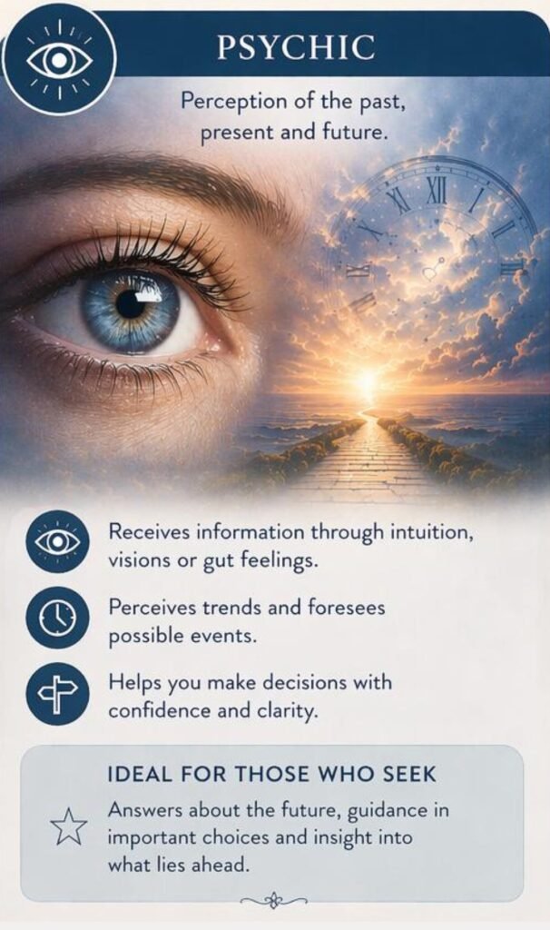 Psychic Medium, Psychic or Tarot Reader: What’s the Difference? Difference between psychic medium psychic and tarot reader explained in spiritual infographic
